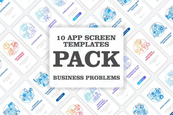 Enhance Your Brand with Regular Business Issues Mobile App Set