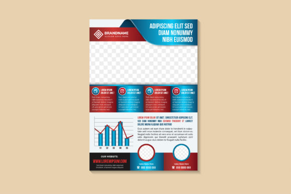 Enhance Your Marketing Materials with the Red Blue Gradient Vertical Flyer