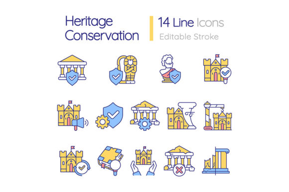Enhance Your Projects with Heritage Conservation Icons