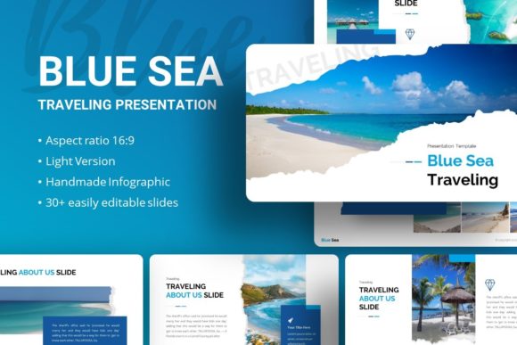 Explore the Versatility of the Blue Sea Presentation Template