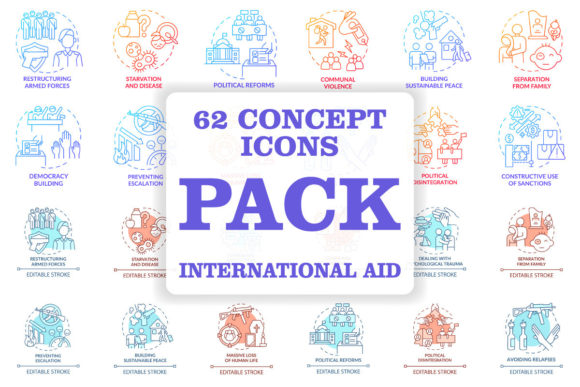 Exploring the International Aid Concept Icons Bundle: A Comprehensive Guide