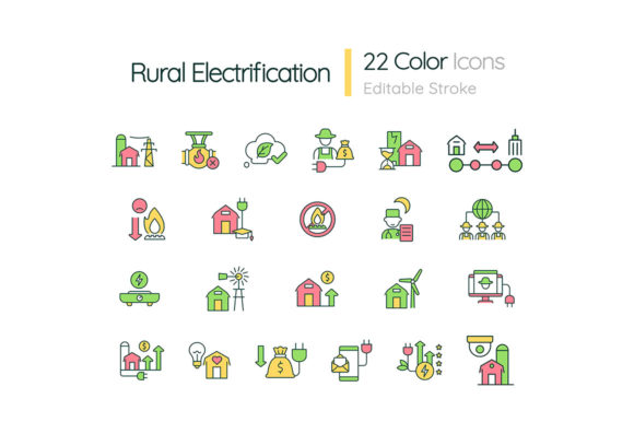 Exploring the Versatility of Rural Electrification RGB Color Icons