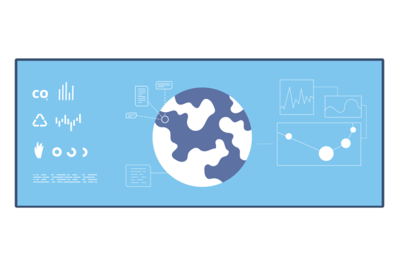 Global Ecology Presentation Icon. Worldw