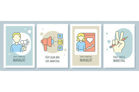 Marketing Greeting Cards with Icons