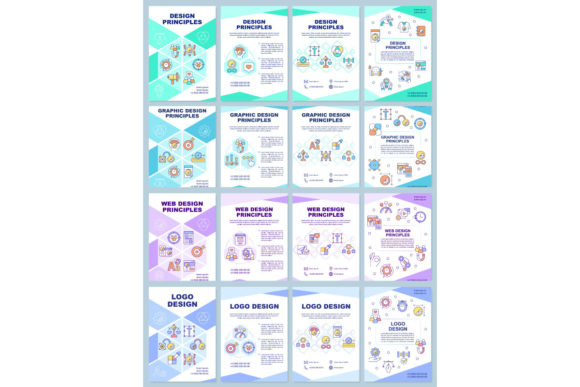 Strategic Use of Design Principles Brochure Template Set for Effective Communication and Branding